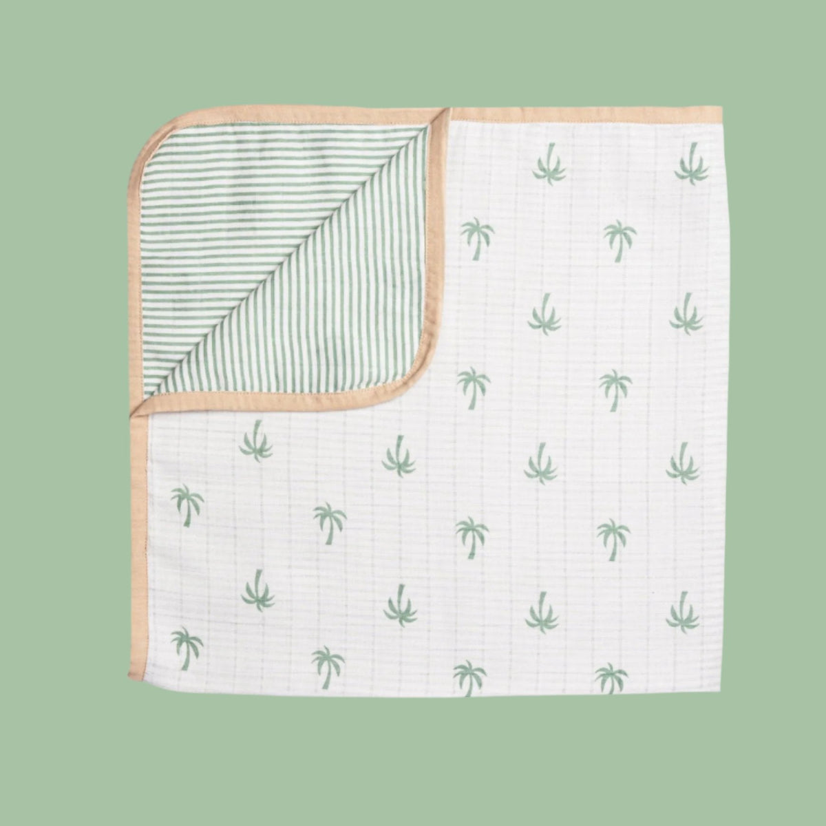 Organic Muslin Stroller Blanket - Palm Paradise