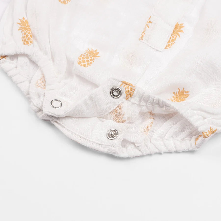Pannolino gallery: Pineapple Bliss | Organic Muslin Baby Romper (Pack of 3)