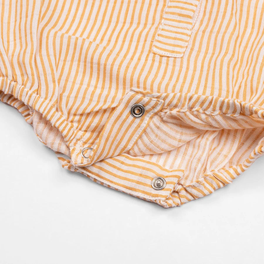 Pannolino gallery: Pineapple Bliss | Organic Muslin Baby Romper (Pack of 3)