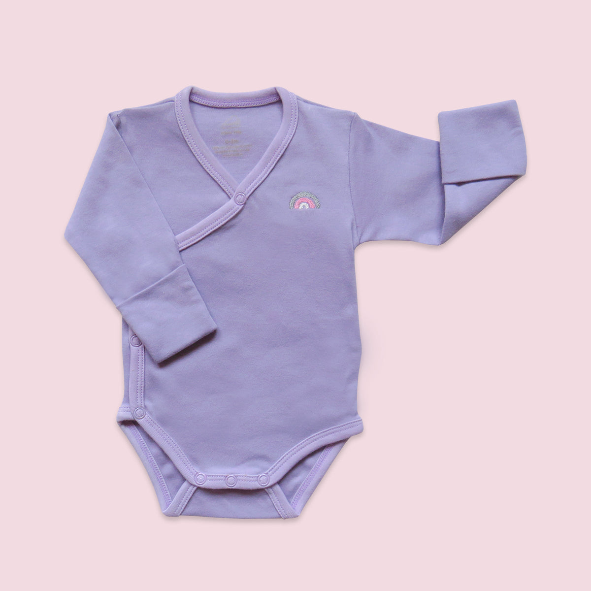 Pannolino gallery: Lilac | Long Sleeve Kimono Bodysuit