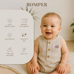 Pannolino gallery: Pineapple Bliss | Organic Muslin Baby Romper (Pack of 3)