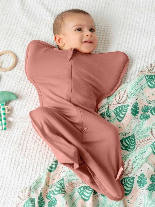 Bamboo Cotton Knit Pink Solid Sleep Sack for Baby - Pink