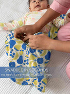 Knitted Bamboo Cotton Arms Up Swaddle Sleeping Pod for Baby - Fruits