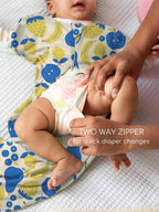 Knitted Bamboo Cotton Arms Up Swaddle Sleeping Pod for Baby - Fruits