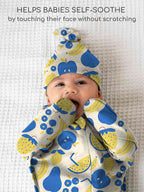 Knitted Bamboo Cotton Arms Up Swaddle Sleeping Pod for Baby - Fruits