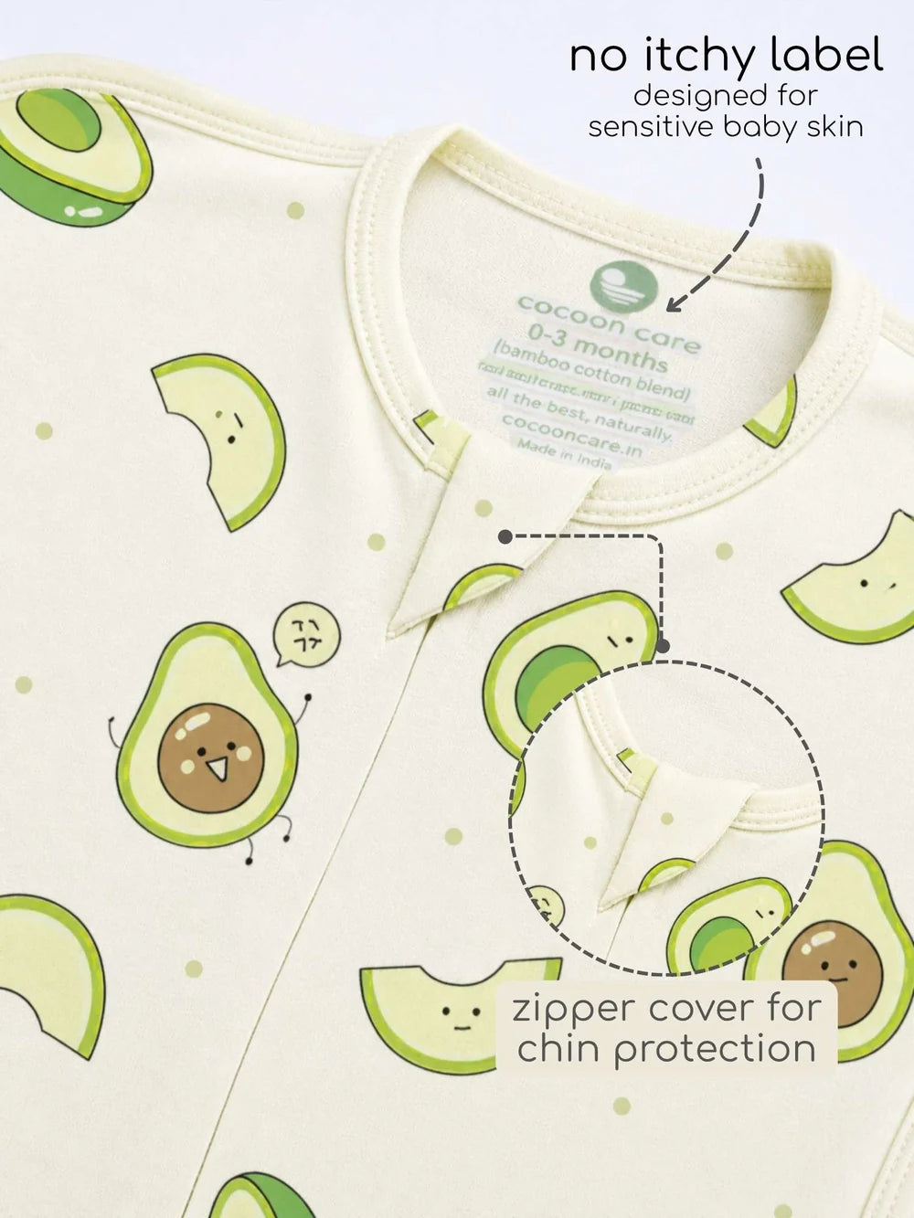 Bamboo Cotton Knit Printed Sleep Sack for Baby - Avocado