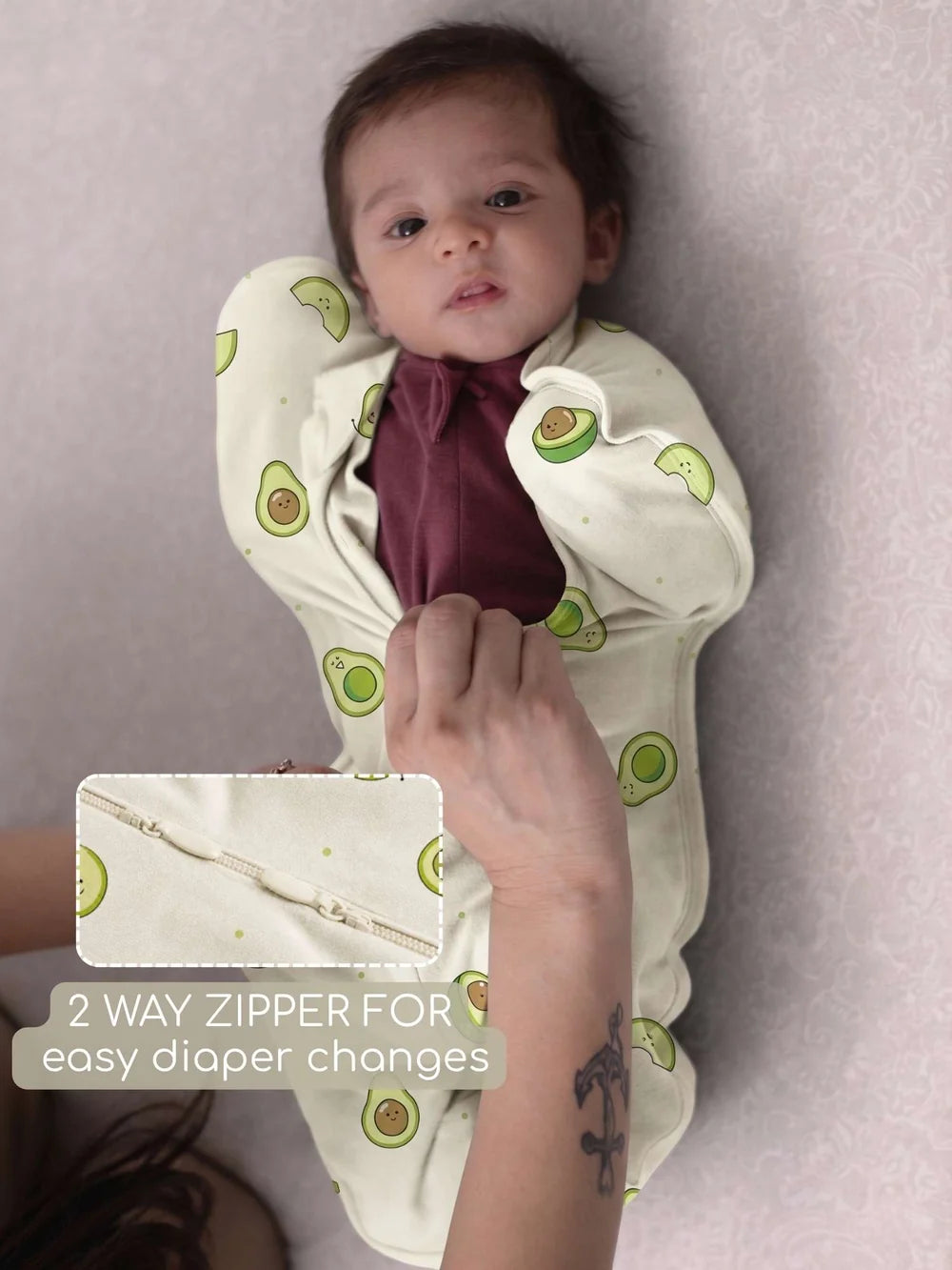 Bamboo Cotton Knit Printed Sleep Sack for Baby - Avocado