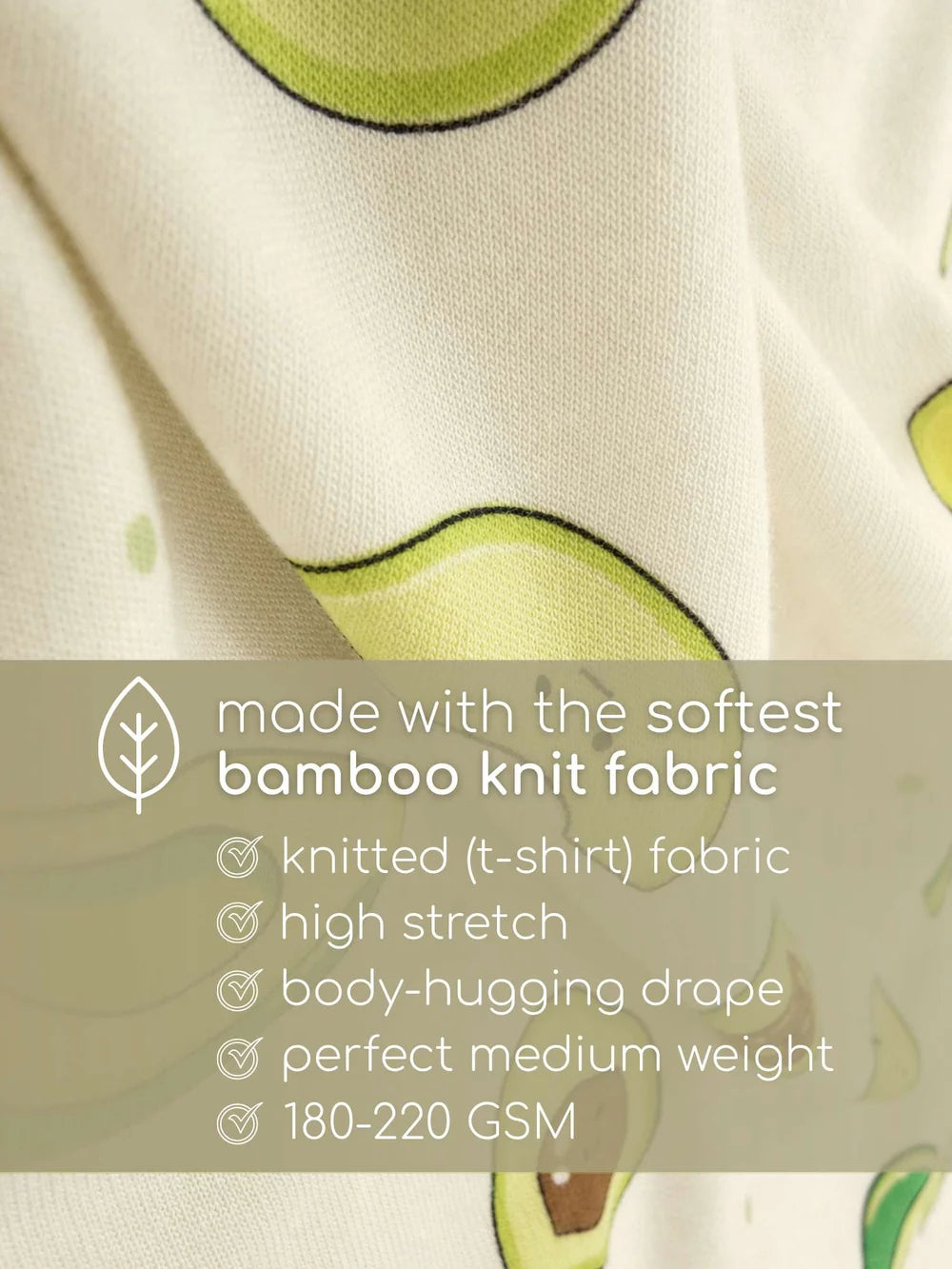 Bamboo Cotton Knit Printed Sleep Sack for Baby - Avocado