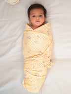 Bamboo Cotton Adjustable Baby Swaddle Wrap - Sandy Knotted