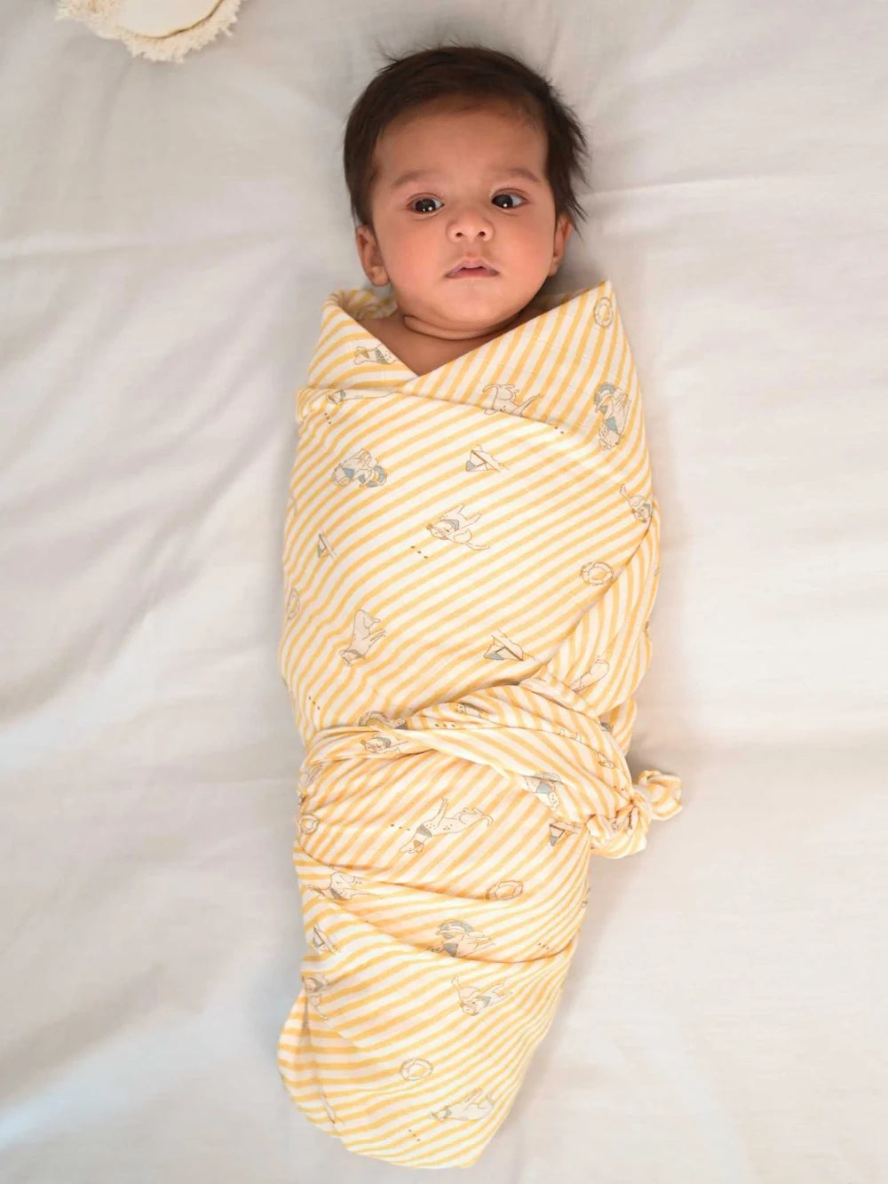 Bamboo Cotton Adjustable Baby Swaddle Wrap - Sandy Knotted