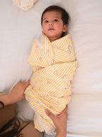Bamboo Cotton Adjustable Baby Swaddle Wrap - Sandy Knotted