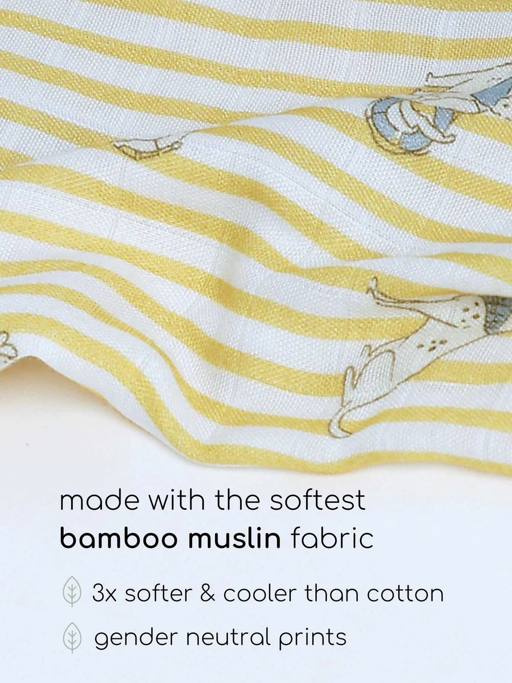 Bamboo Cotton Adjustable Baby Swaddle Wrap - Sandy Knotted