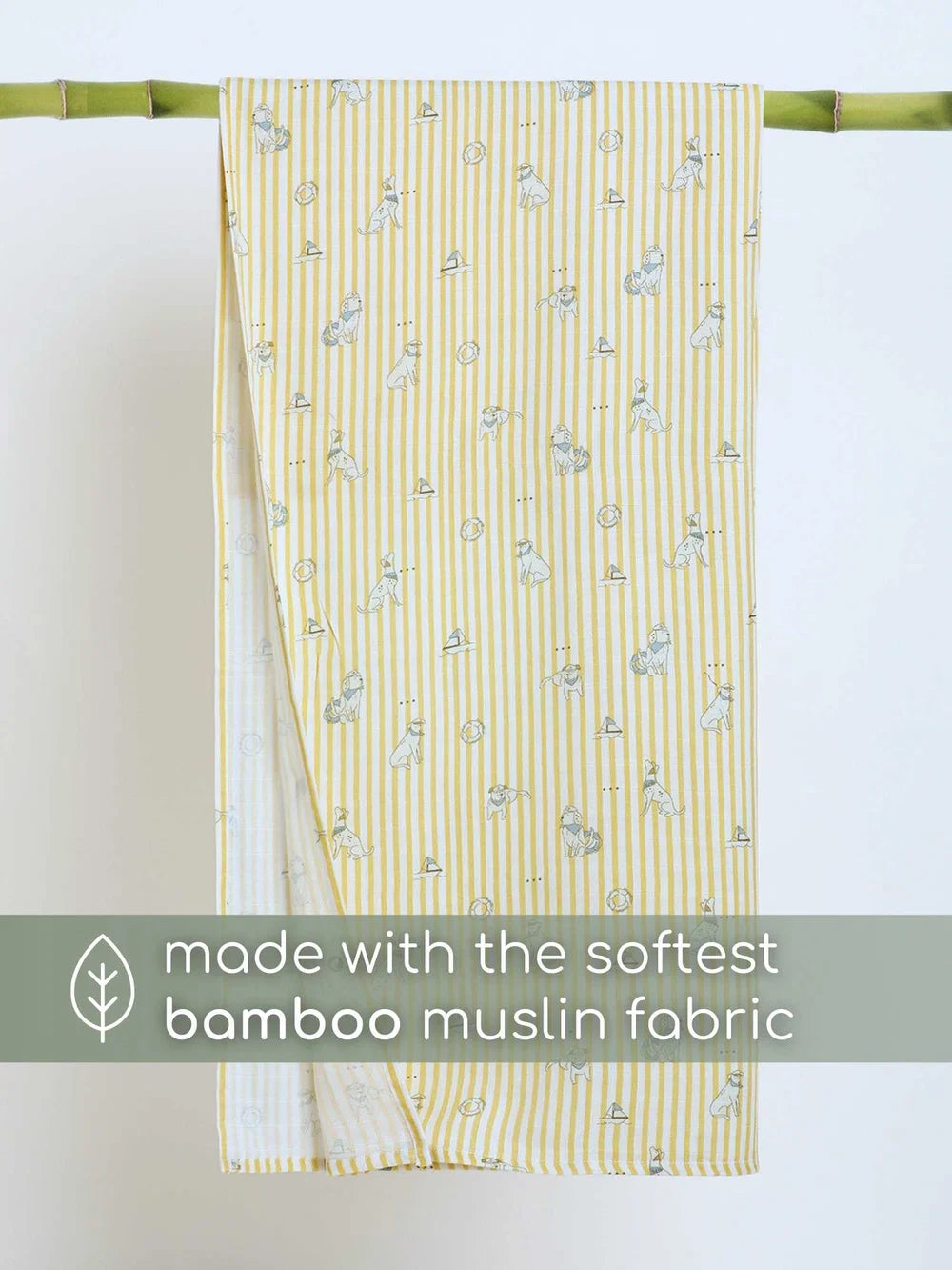 Bamboo Cotton Adjustable Baby Swaddle Wrap - Sandy Knotted
