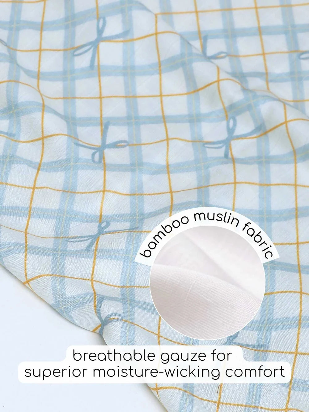 Bamboo Cotton Adjustable Baby Swaddle Wrap - Sandy Knotted