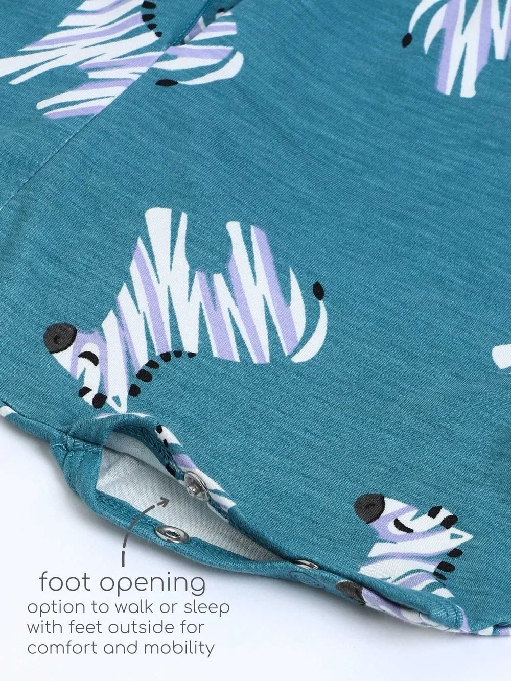 Knitted Bamboo Cotton Printed Sleeping Bag for Baby - Zebra
