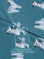 Knitted Bamboo Cotton Printed Sleeping Bag for Baby - Zebra