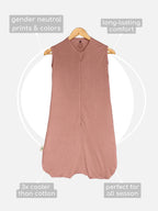 Bamboo Muslin Knitted Solid Sleeping Bag for Baby - Pink