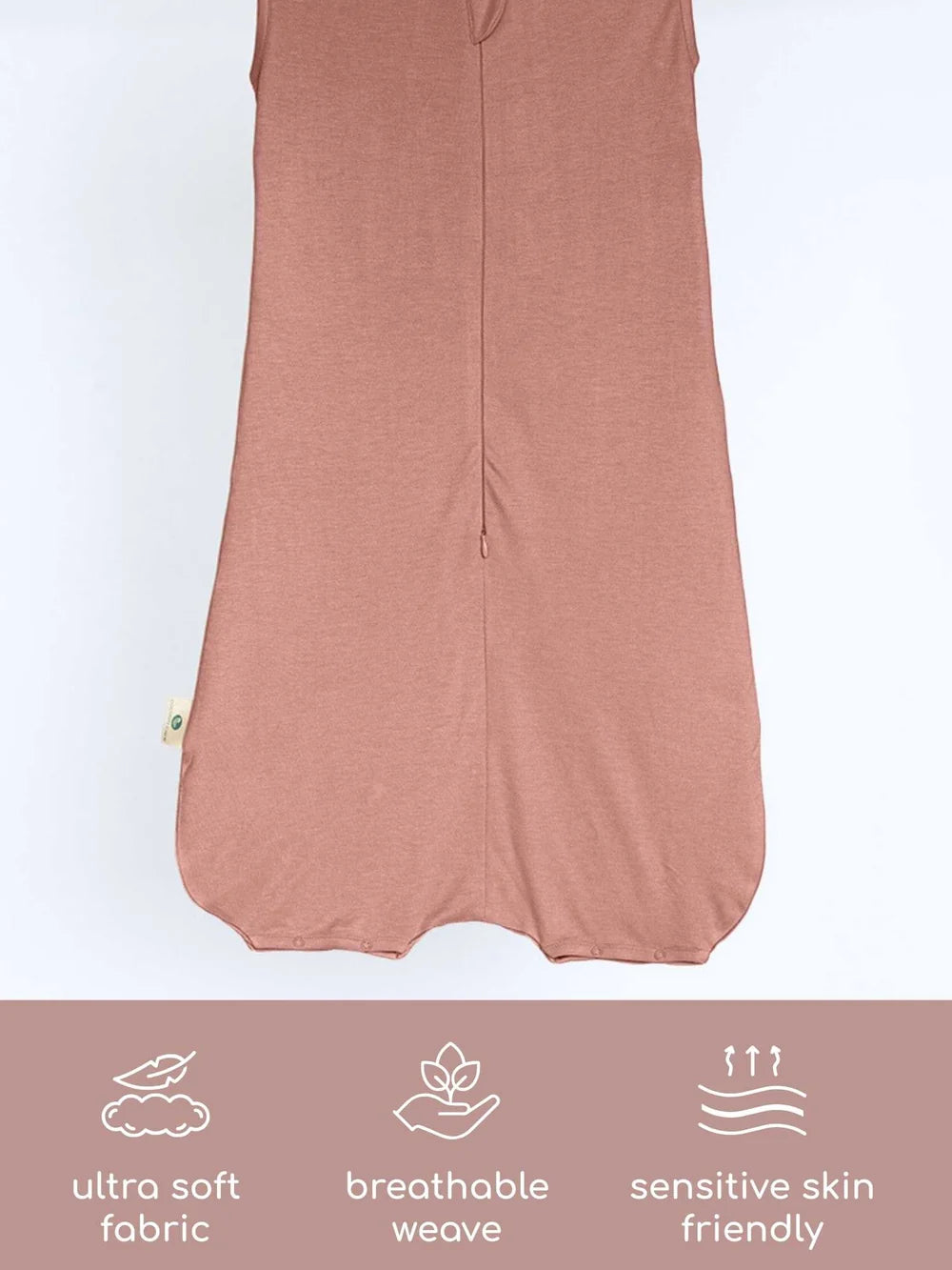 Bamboo Muslin Knitted Solid Sleeping Bag for Baby - Pink