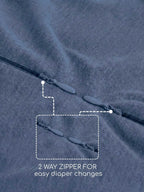 Pannolino gallery: Granite | Bamboo Cotton Footed Sleepsuit