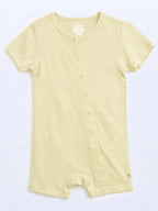 Bamboo Cotton Short Romper for Newborn Baby - Corn - image 1