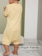 Bamboo Cotton Short Romper for Newborn Baby - Corn - image 5