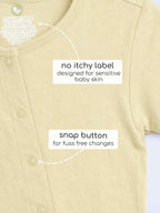 Bamboo Cotton Short Romper for Newborn Baby - Corn - image 6