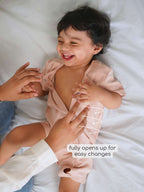 Bamboo Cotton Short Romper for Newborn Baby - Rose - image 3