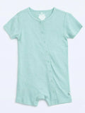 Bamboo Cotton Plain Solid Short Romper for Newborn Baby - Strato