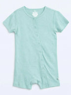 Bamboo Cotton Plain Solid Short Romper for Newborn Baby - Strato