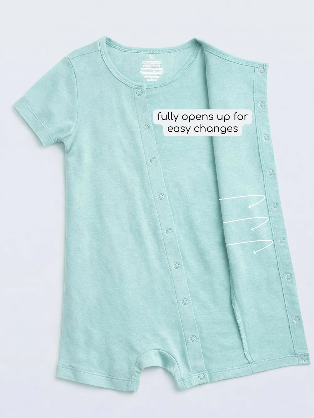 Bamboo Cotton Plain Solid Short Romper for Newborn Baby - Strato