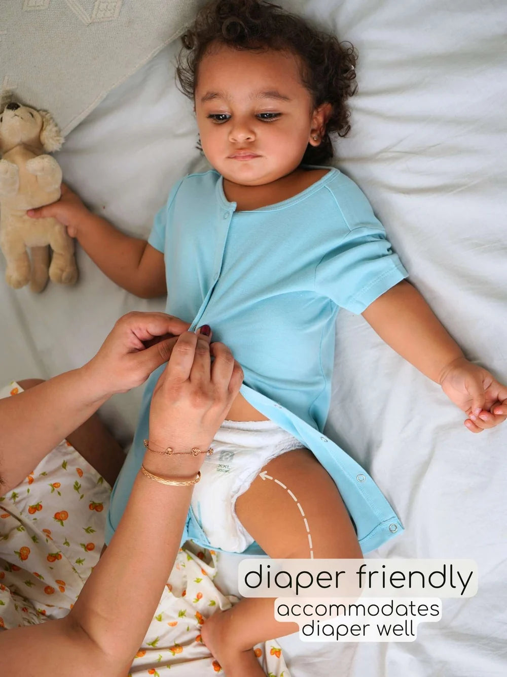 Bamboo Cotton Plain Solid Short Romper for Newborn Baby - Strato