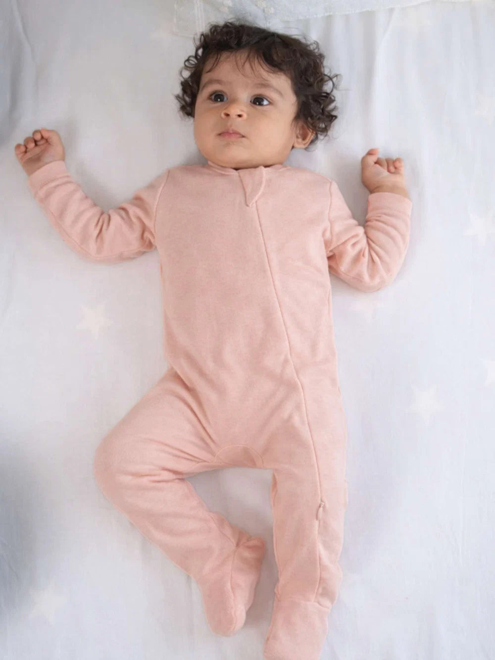 Bamboo Cotton Footed Sleepsuit - Rose