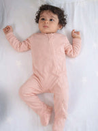 Bamboo Cotton Footed Sleepsuit - Rose