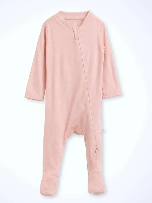 Bamboo Cotton Footed Sleepsuit - Rose