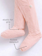 Bamboo Cotton Footed Sleepsuit - Rose