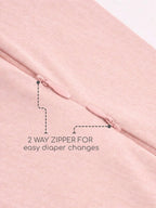 Bamboo Cotton Footed Sleepsuit - Rose