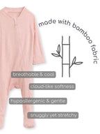 Bamboo Cotton Footed Sleepsuit - Rose
