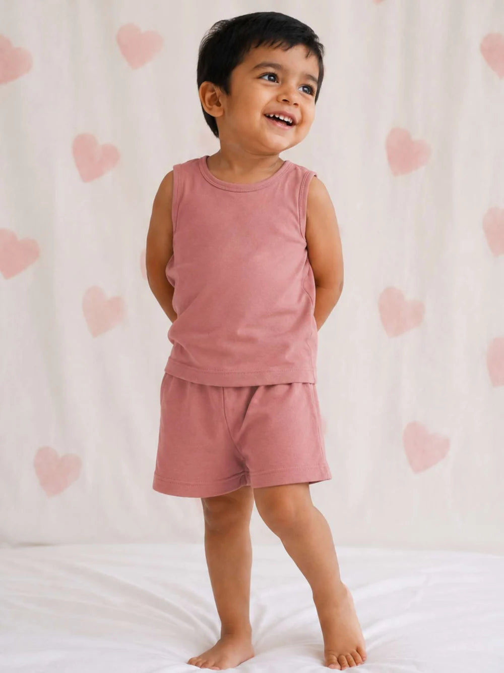 Bamboo Knitted Vest Pack of 3 - Pink Sage Granite  Multicolor