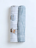 Pannolino gallery: Foxlet Tides | Bamboo Cotton Adjustable Baby Swaddle Wrap