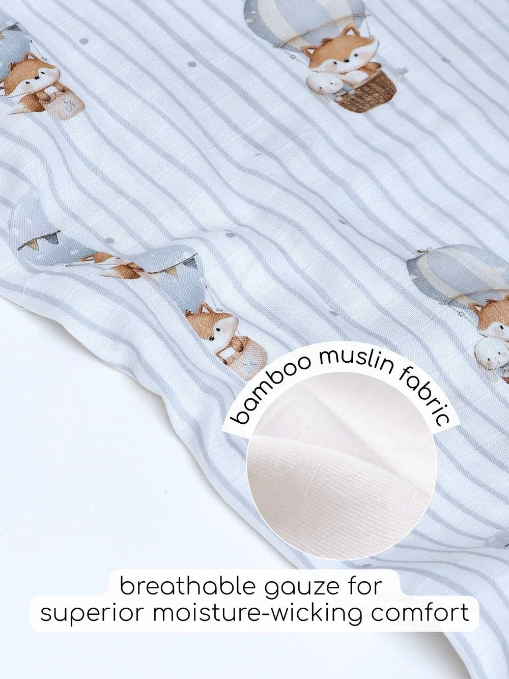 Pannolino gallery: Foxlet Tides | Bamboo Cotton Adjustable Baby Swaddle Wrap