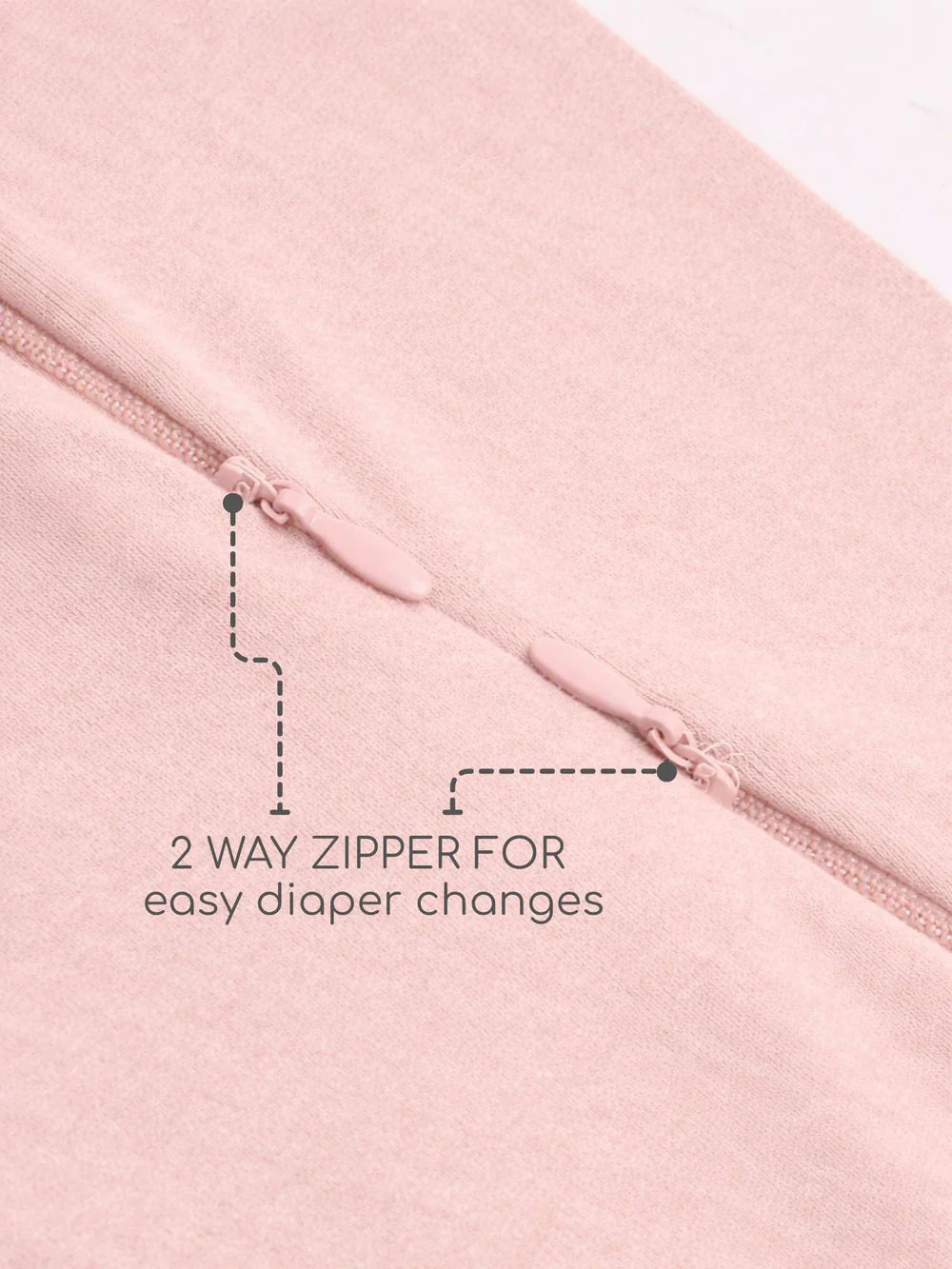 Bamboo Cotton Knitted Rose Solid Sleeping Bag for Baby - Rose