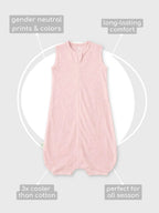 Bamboo Cotton Knitted Rose Solid Sleeping Bag for Baby - Rose