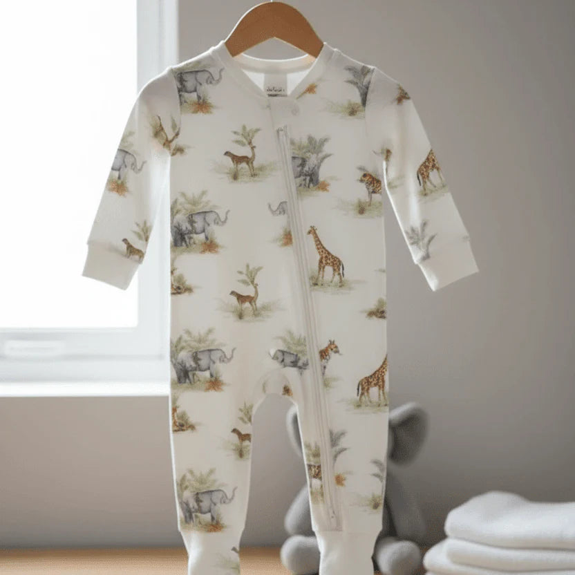 Pannolino gallery: Indian Safari | Bamboo Zipsuit