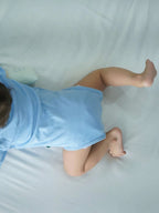Knitted Full Sleeves Bamboo Bodysuit for Baby - Cerulean
