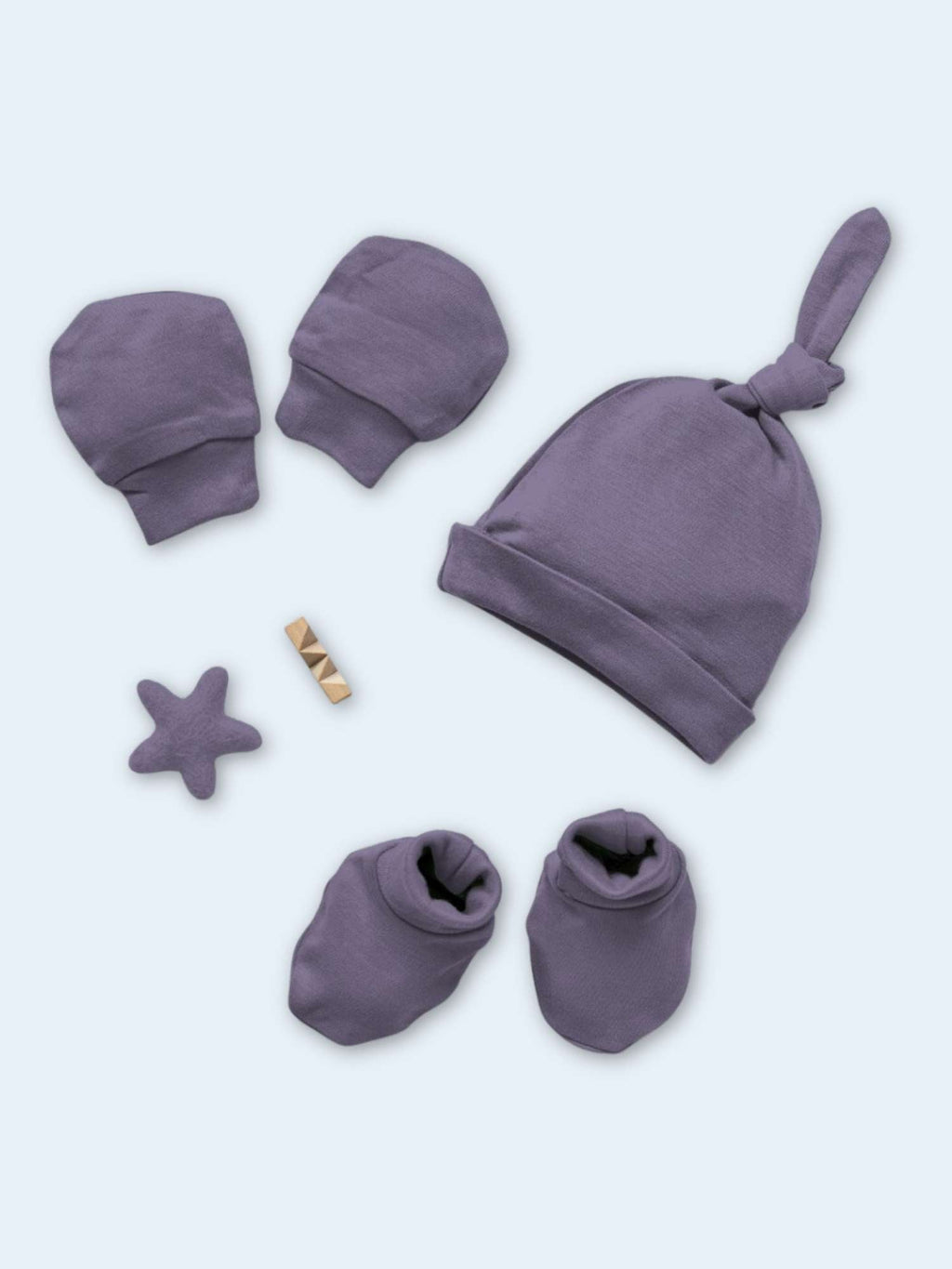 Bamboo Newborn Essentials Set - Sage Purple