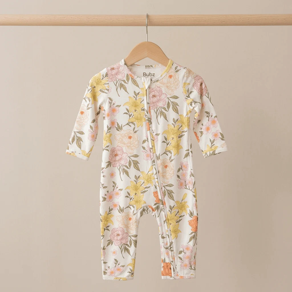 Bamboo Zipsuit - Petal Parade