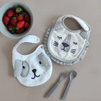 Newborn Bibs - Puppy & Lion (Pack of 2)