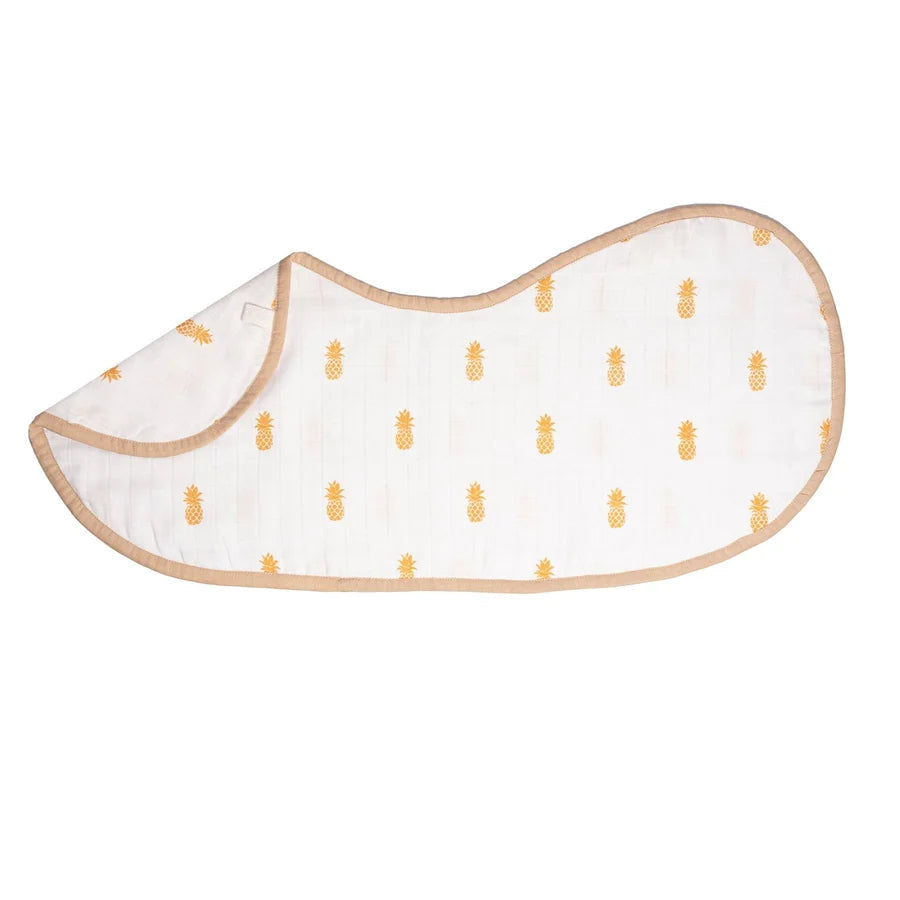 Organic Muslin Burp Cloth & Bib (Pack of 2) - Pineapple