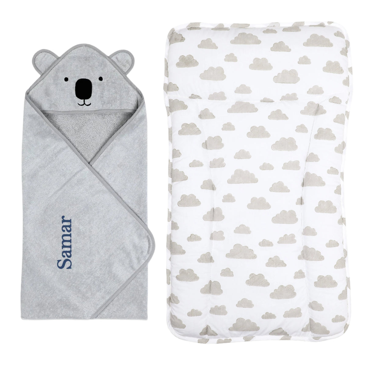 Pannolino gallery: Cloud Grey & Koala Bear | Wrap & Rest Set