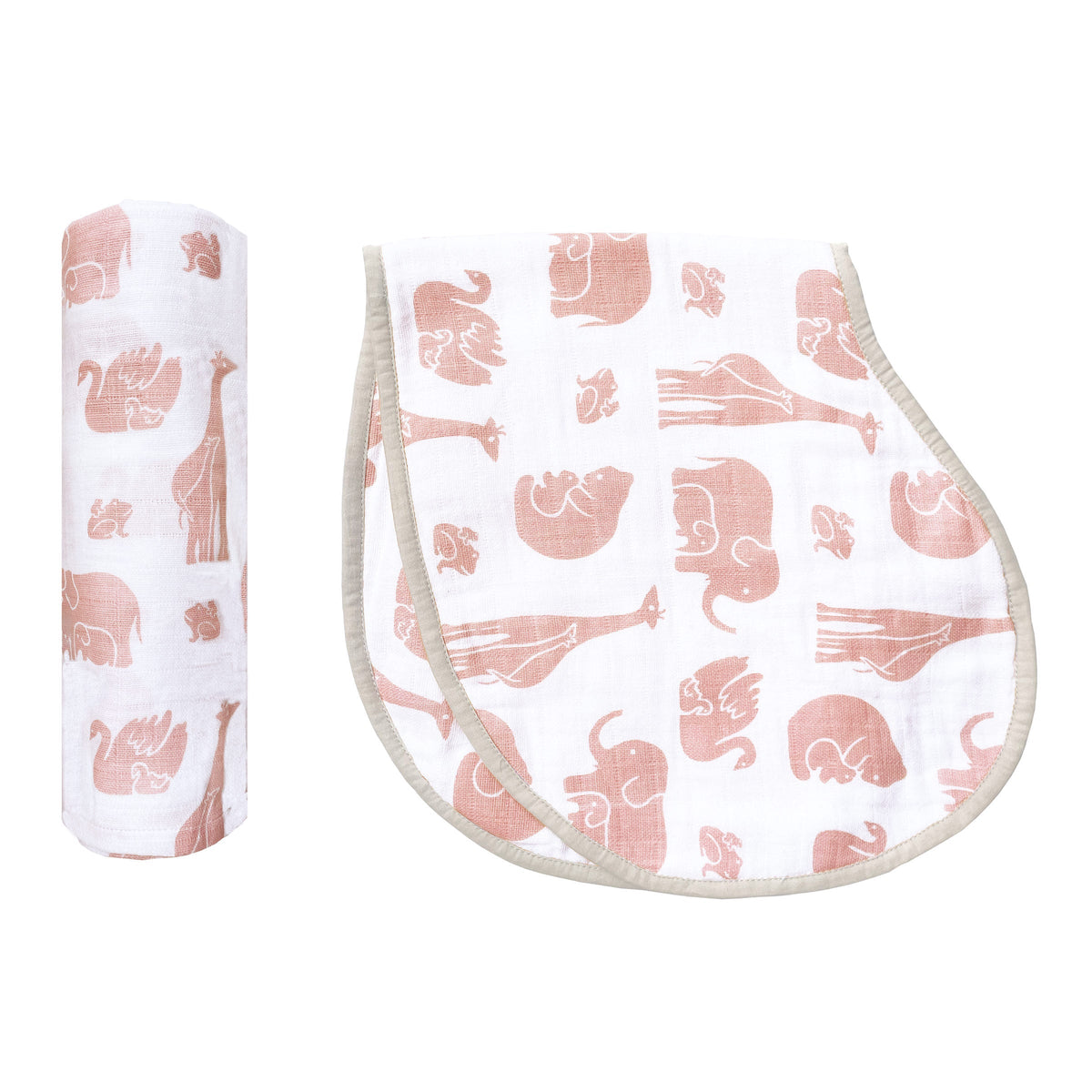 Swaddle & Burp Cloth Bib - Always Be My Baby